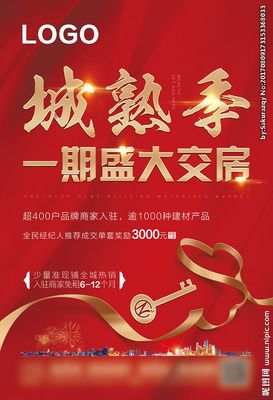 房地产商业住宅交房海报